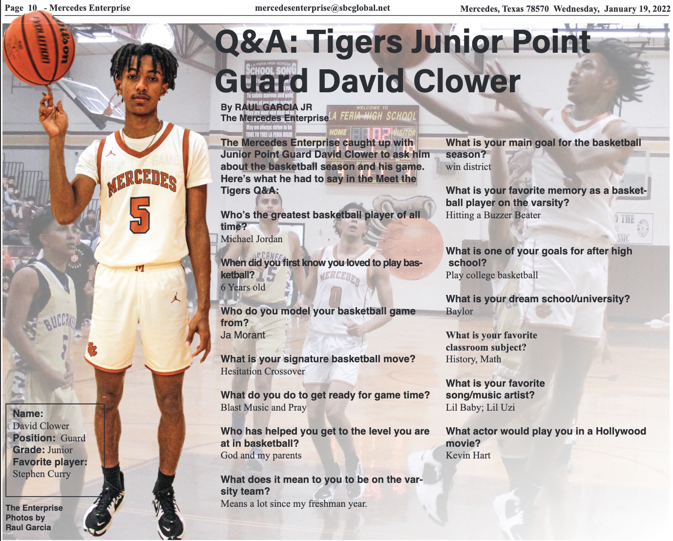 Q&A: Tigers Junior Point David Clower