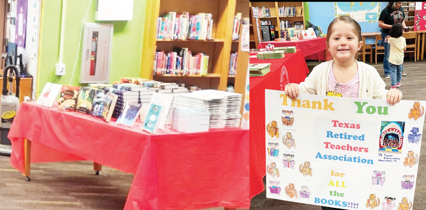 Magic Valley Retired Teachers Donate Books to Mercedes Students
