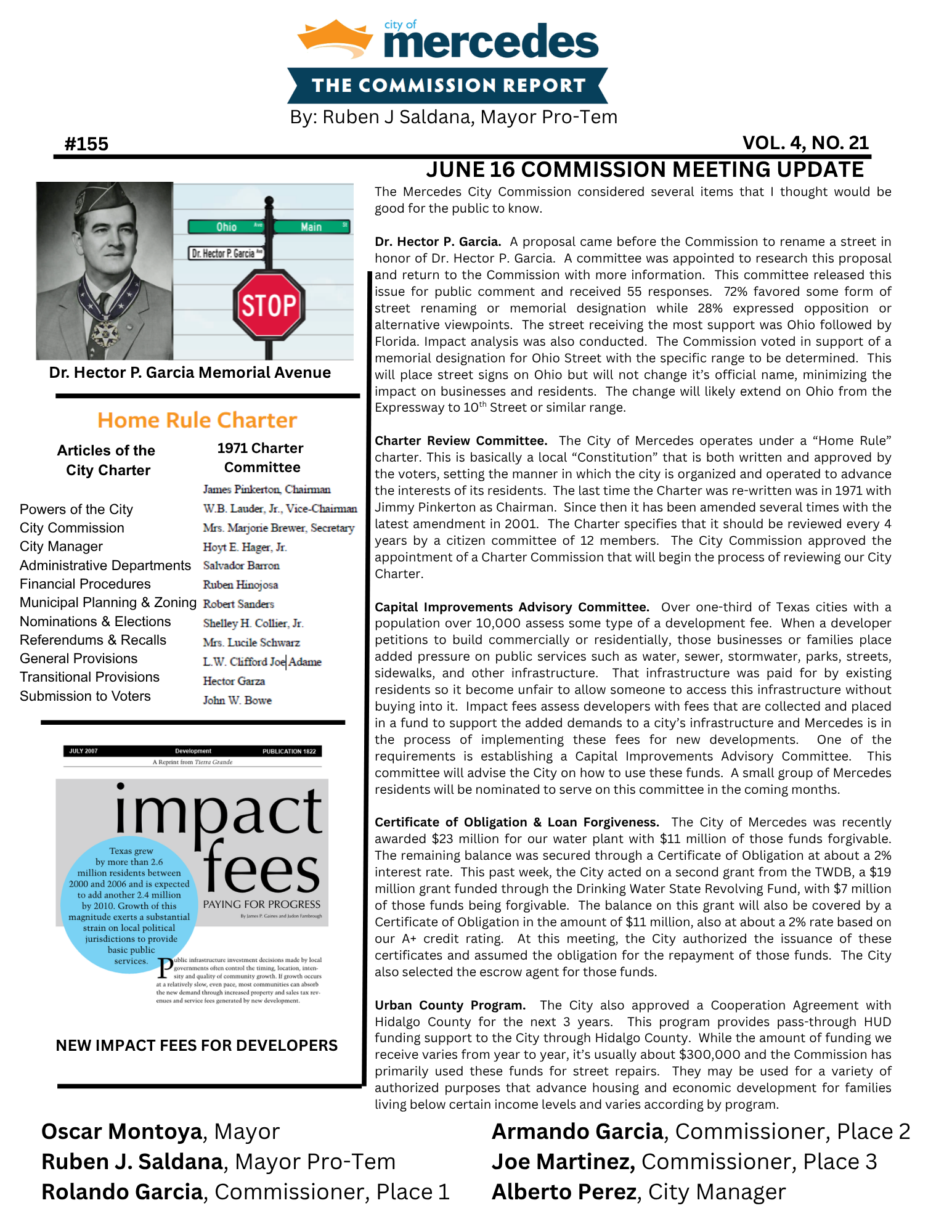 JUNE 16 COMMISSION MEETING UPDATE